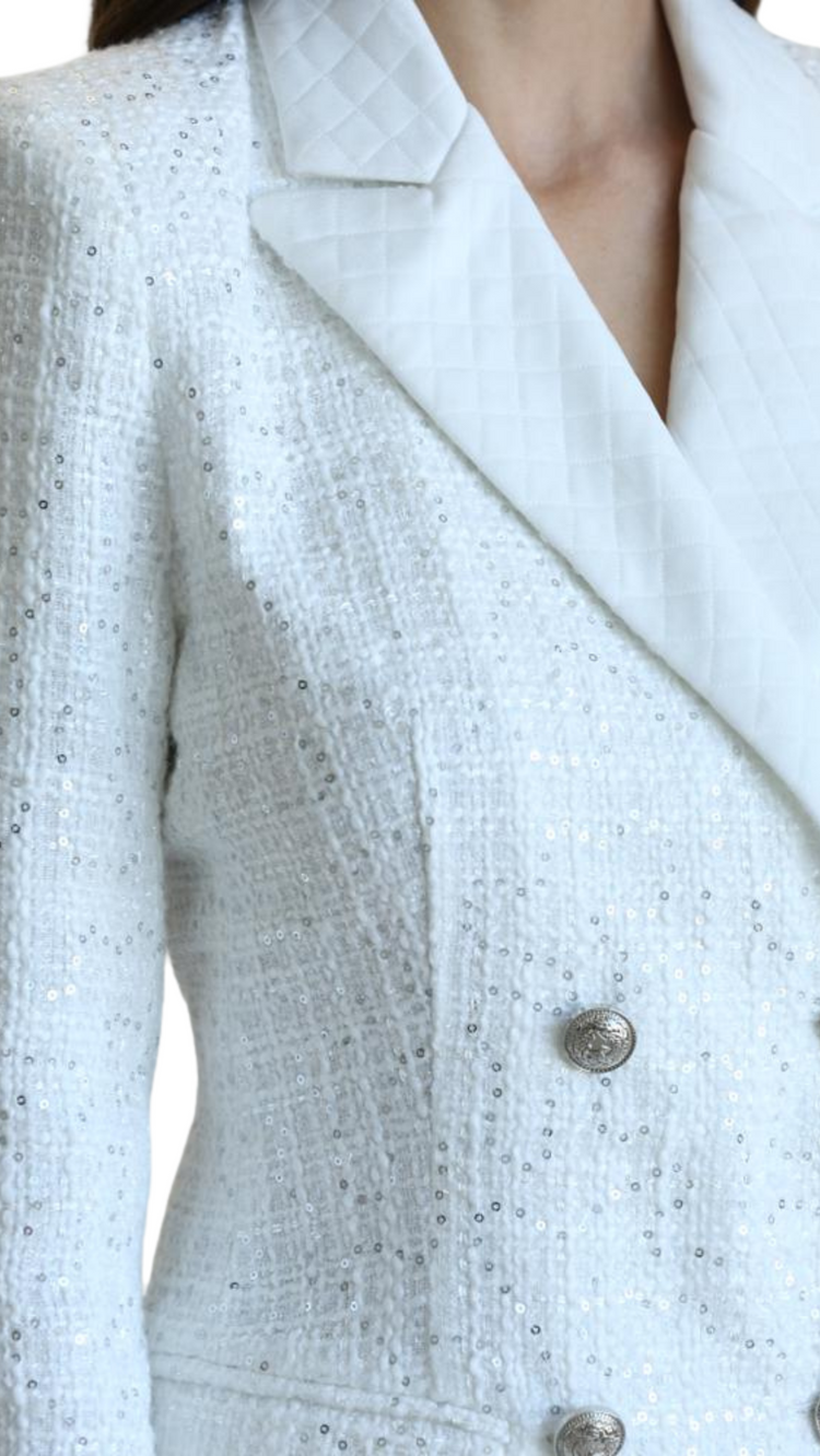 Sequin Tweed Blazer